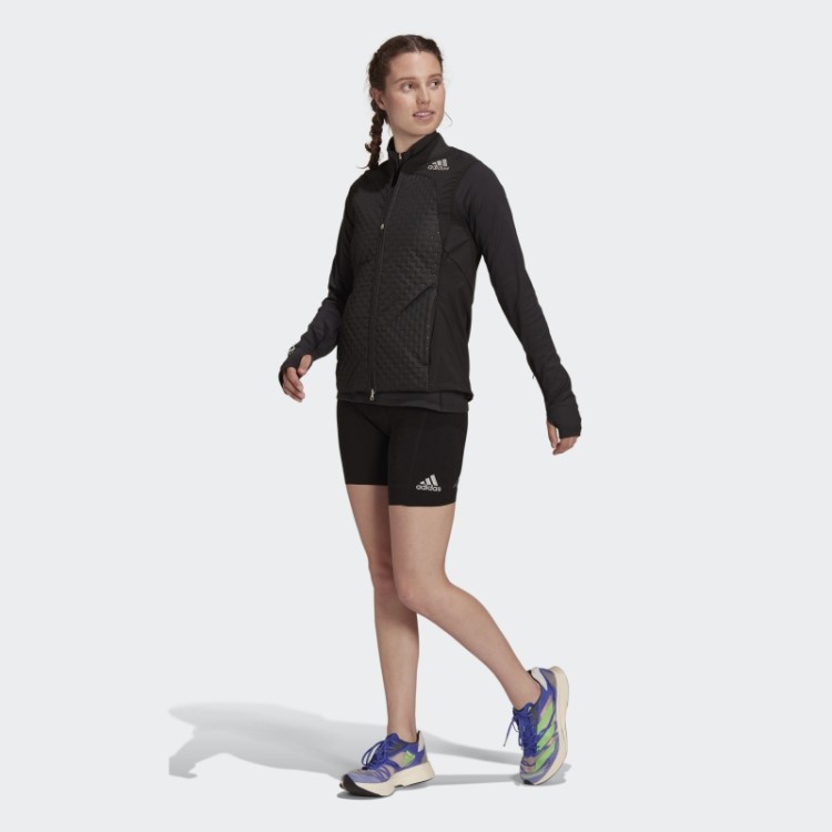 Leggings Curtas Running Adizero Primeweave Pretas Adidas