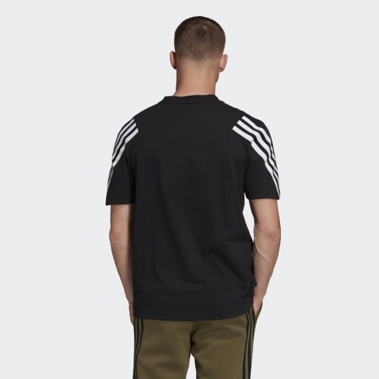 Adidas Sportswear Future Icons Camiseta Preta Com As Três Listras