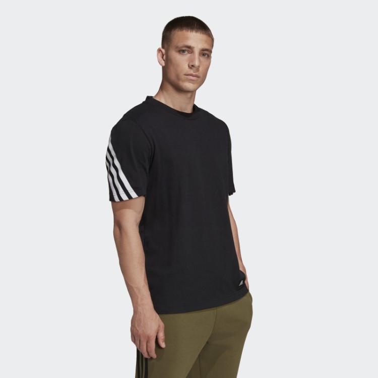 Adidas Sportswear Future Icons Camiseta Preta Com As Três Listras