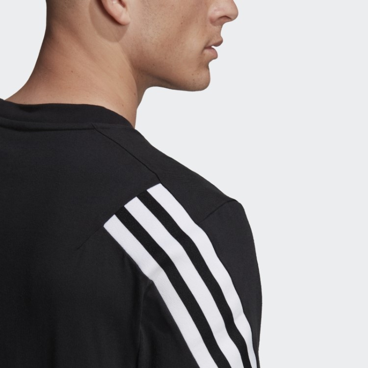 Adidas Sportswear Future Icons Camiseta Preta Com As Três Listras