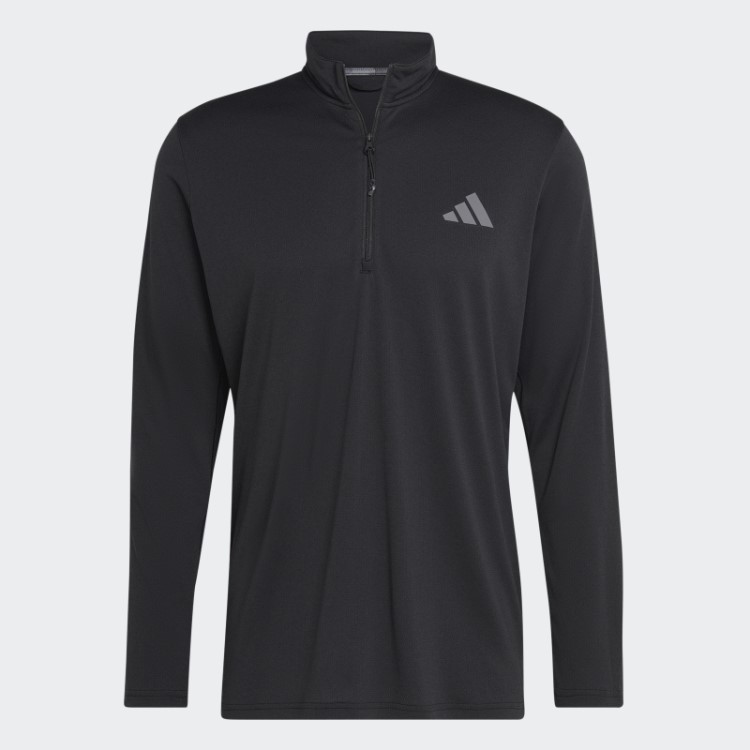 Train Essentials Seasonal Training Camiseta Manga Longa Com Zíper 1/4 Adidas Preta