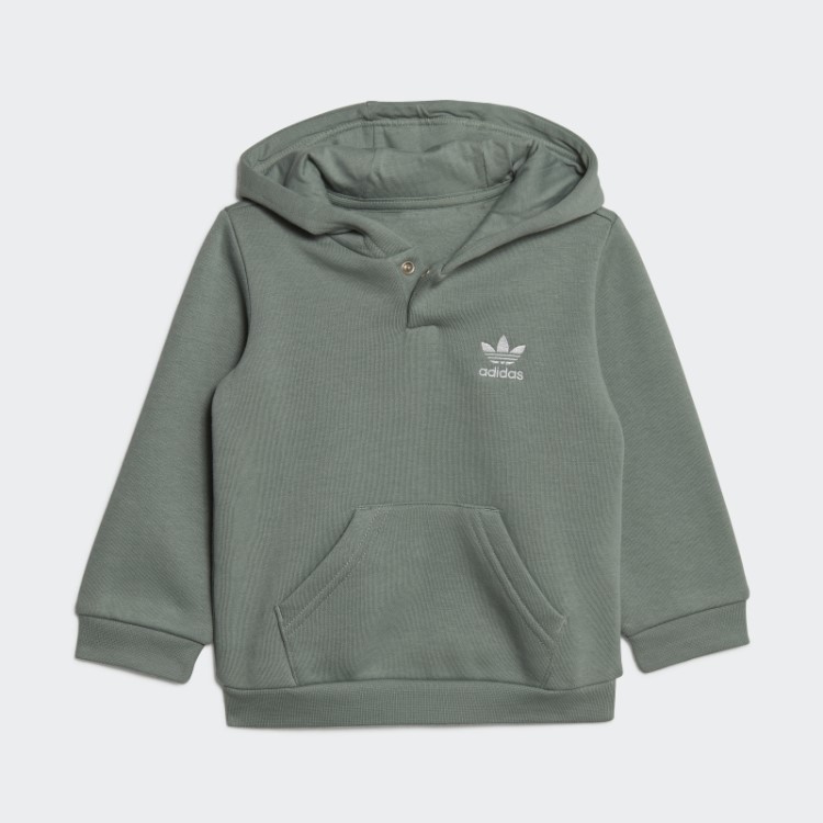 Conjunto De Moletom Verde Prata Adicolor Adidas