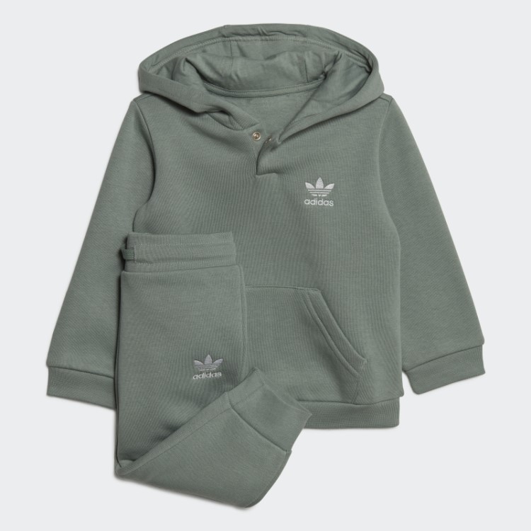 Conjunto Moletom Adicolor Verde Prata Adidas