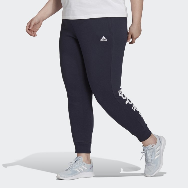 Calças Com Logotipo French Terry Essenciais (tamanho Grande) Adidas Ink