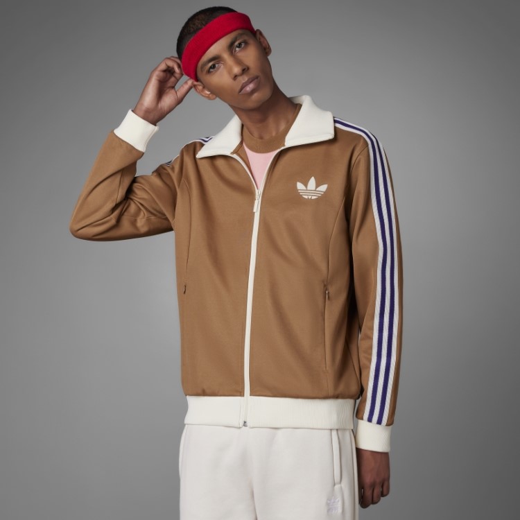 Marrom Desert Adicolor Heritage Agora Top Listrado Adidas