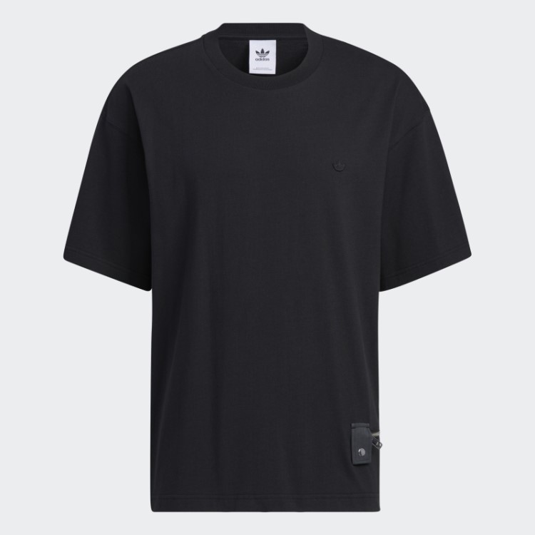 Camiseta Manga Curta Adidas Preta Com Zíper