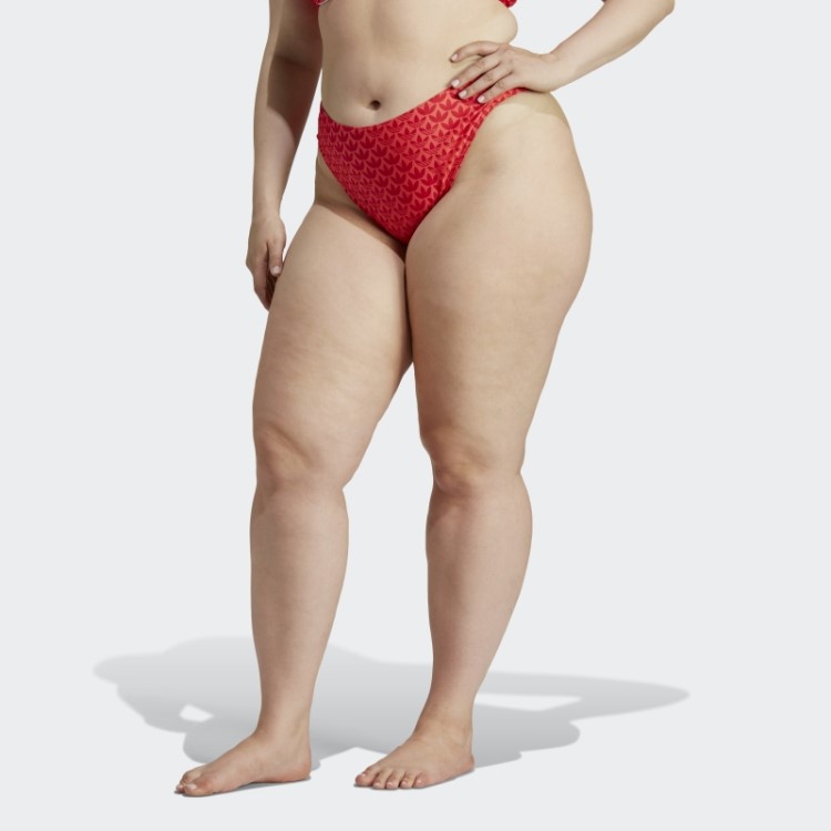 Cueca De Biquíni Vermelho Adidas Originals Com Monograma (tamanho Grande)