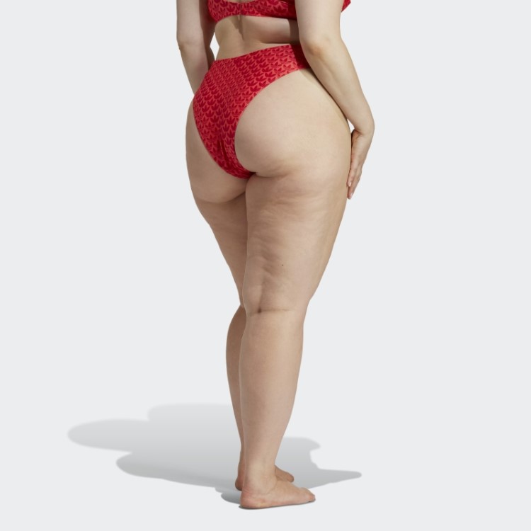 Cueca De Biquíni Vermelho Adidas Originals Com Monograma (tamanho Grande)