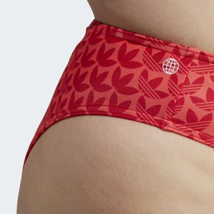 Cueca De Biquíni Vermelho Adidas Originals Com Monograma (tamanho Grande)