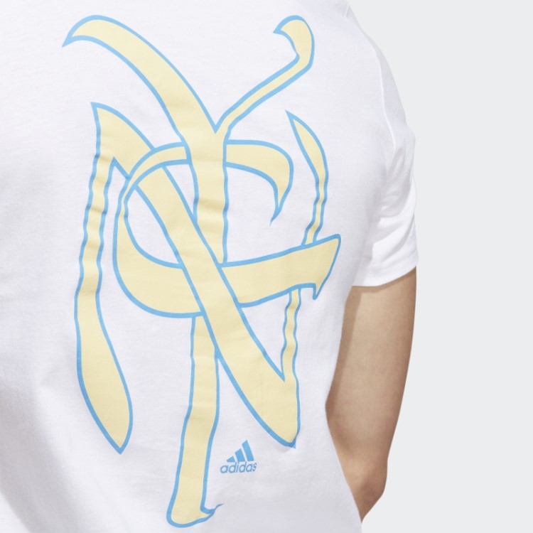 Camiseta Branca Com Estampa De Manga Curta New York City Adidas