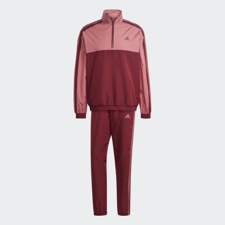 Adidas Vermelho 1/4 Zip Agasalho Tecido