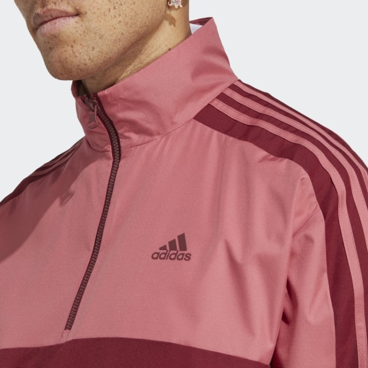 Adidas Vermelho 1/4 Zip Agasalho Tecido