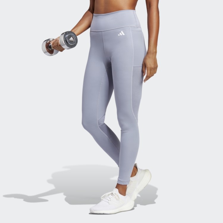 Leggings 7/8 De Alta Intensidade Adidas Silver Violet Train Essentials