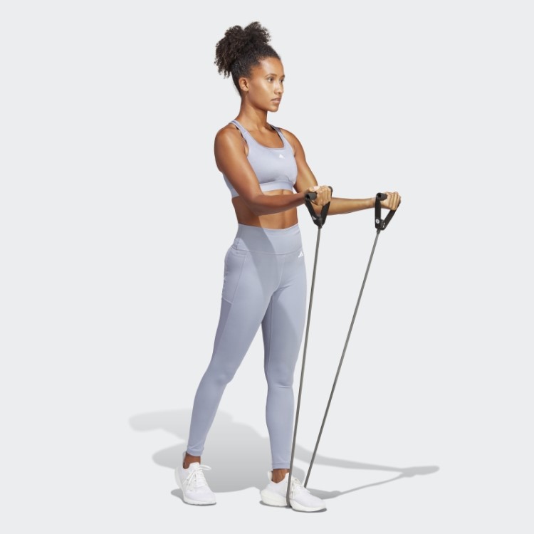 Leggings 7/8 De Alta Intensidade Adidas Silver Violet Train Essentials