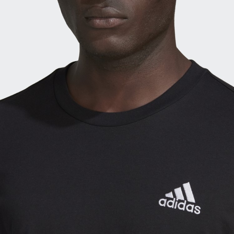 Camiseta De Manga Longa Preta Adidas Essentials Com Estampa Camuflada