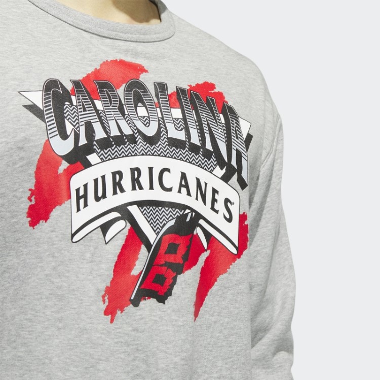 Moletom Vintage Da Adidas Cinza Médio Hurricanes