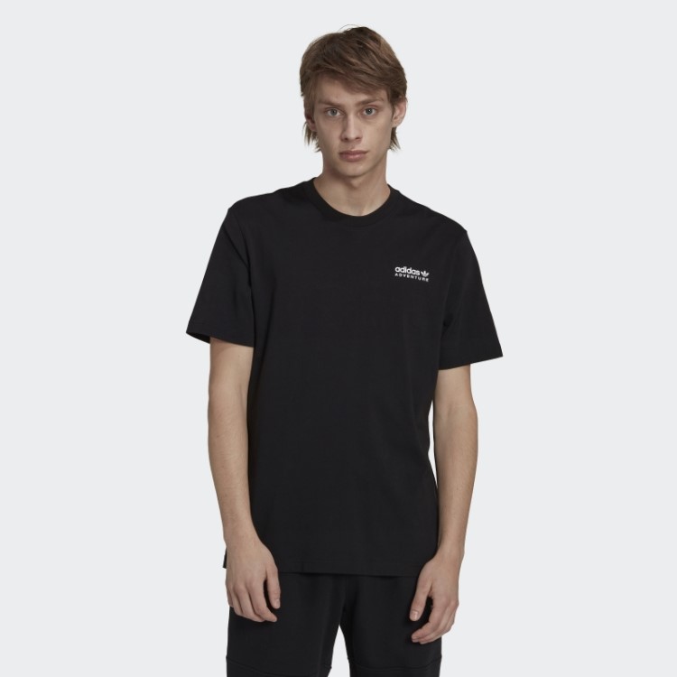 Camiseta Preta Adidas Adventure Mountain Back Hot