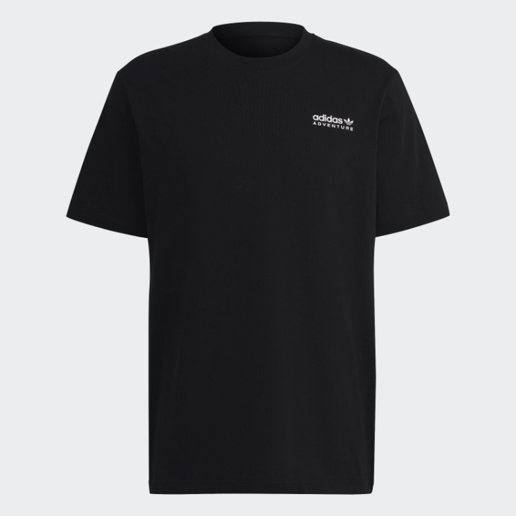 Camiseta Preta Adidas Adventure Mountain Back Hot