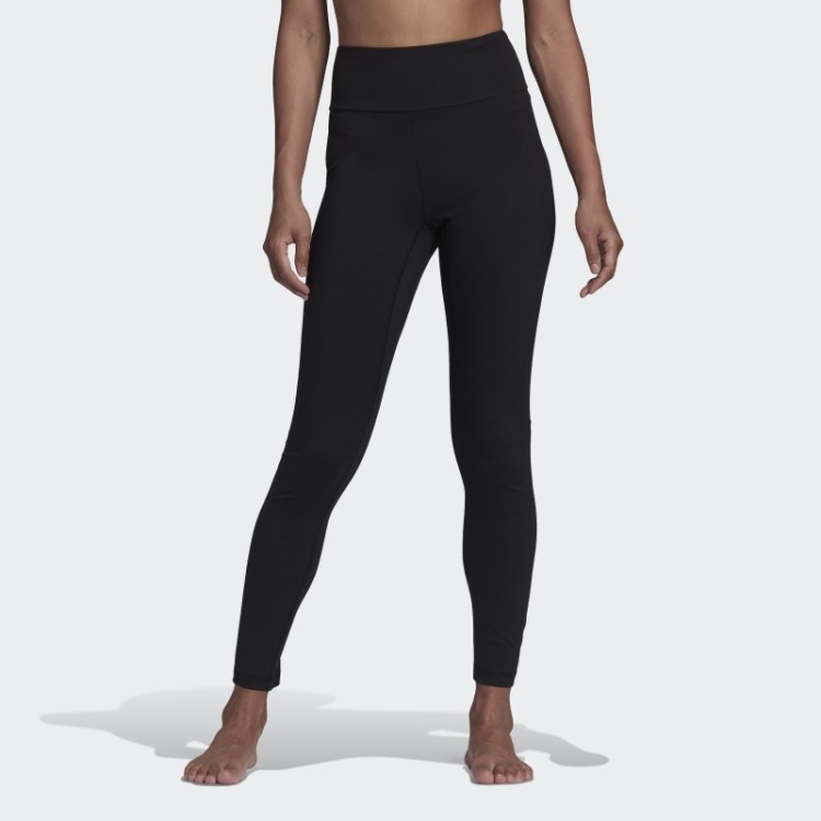 Leggings Pretas De Cintura Alta Yoga Essentials Adidas