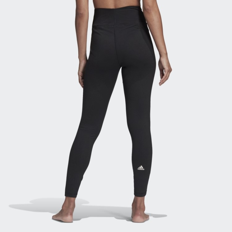 Leggings Pretas De Cintura Alta Yoga Essentials Adidas