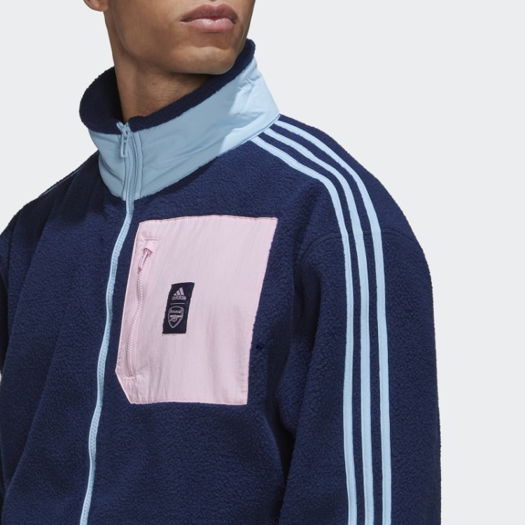Jaqueta De Lã Adidas Arsenal Lifestyler Azul Marinho