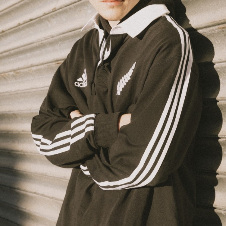 Camisa Polo Adidas Black All Black Rugby Heritage