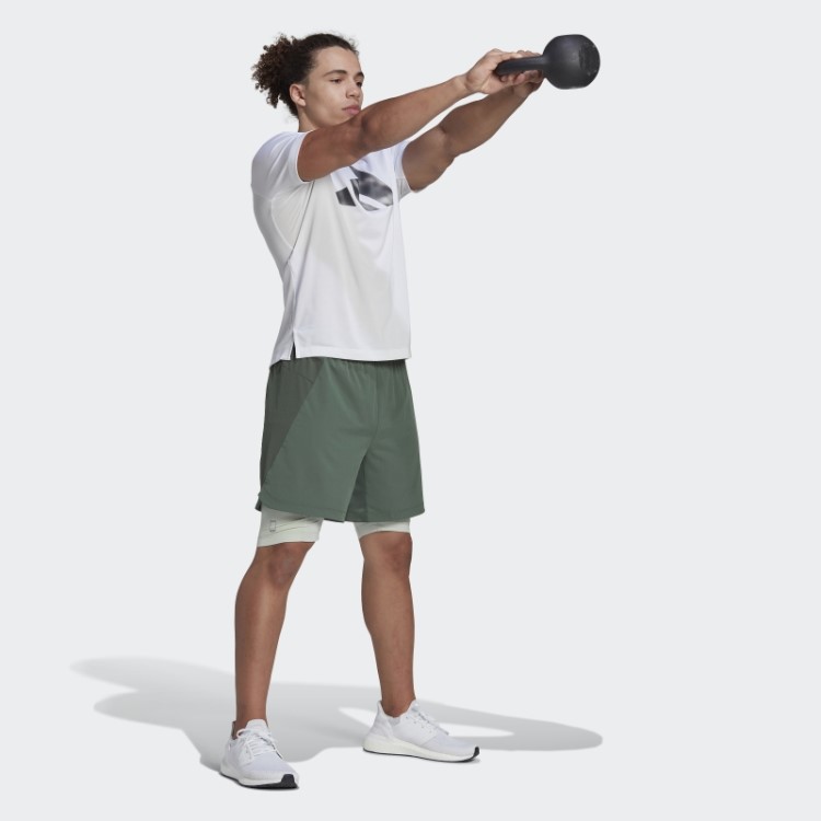 Bermuda De Treino Hiit Spin Verde óxido Adidas