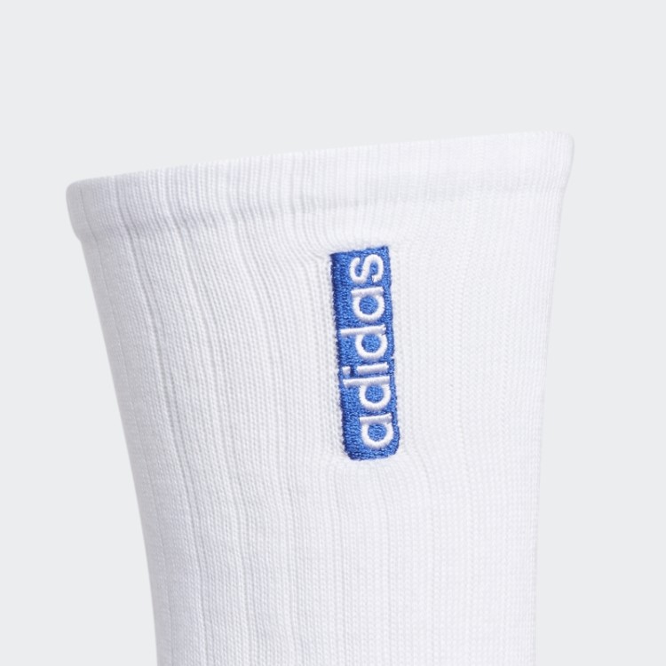 Meias Clássicas Almofadadas Adidas Brancas 3 Pares
