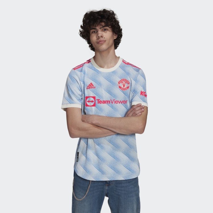 Adidas White Manchester United 21/22 Away Camisa Autêntica