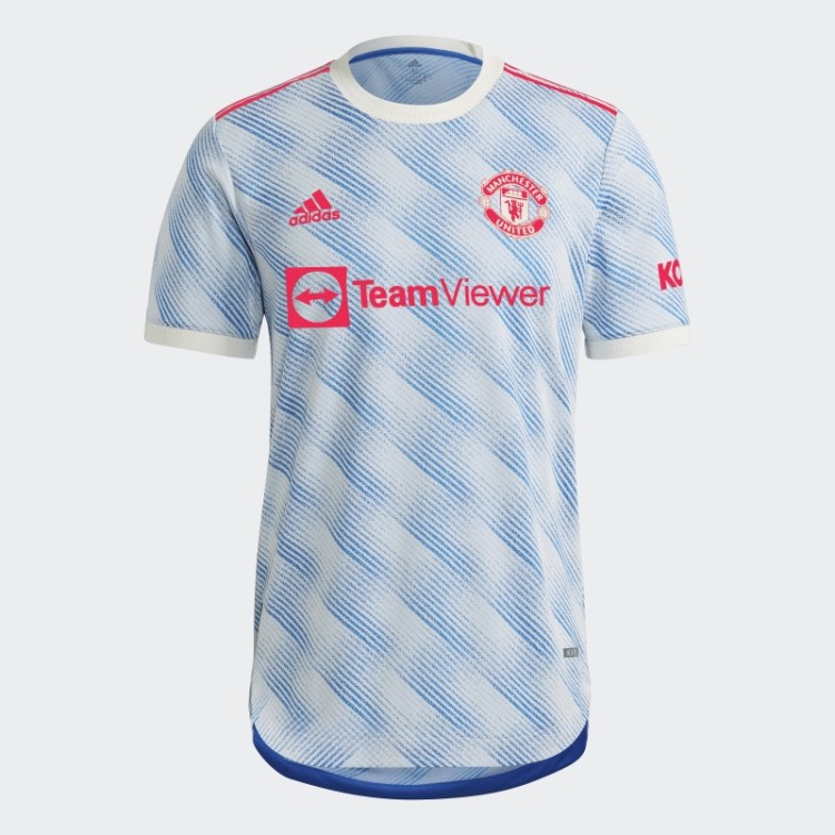 Adidas White Manchester United 21/22 Away Camisa Autêntica