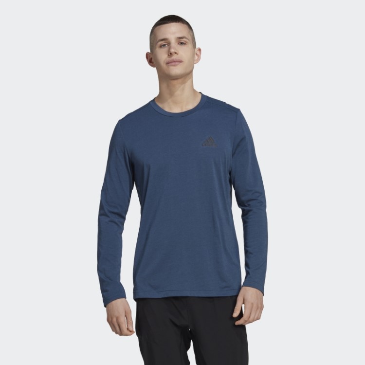 Camiseta Esportiva De Manga Longa Com Design Aeroready Navy 2 Move Feelready Adidas