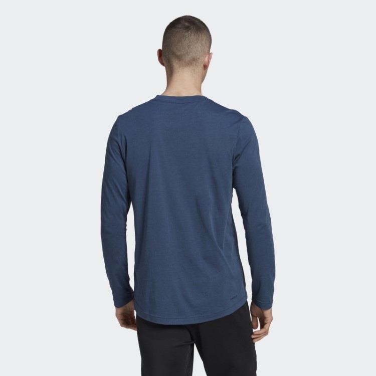 Camiseta Esportiva De Manga Longa Com Design Aeroready Navy 2 Move Feelready Adidas