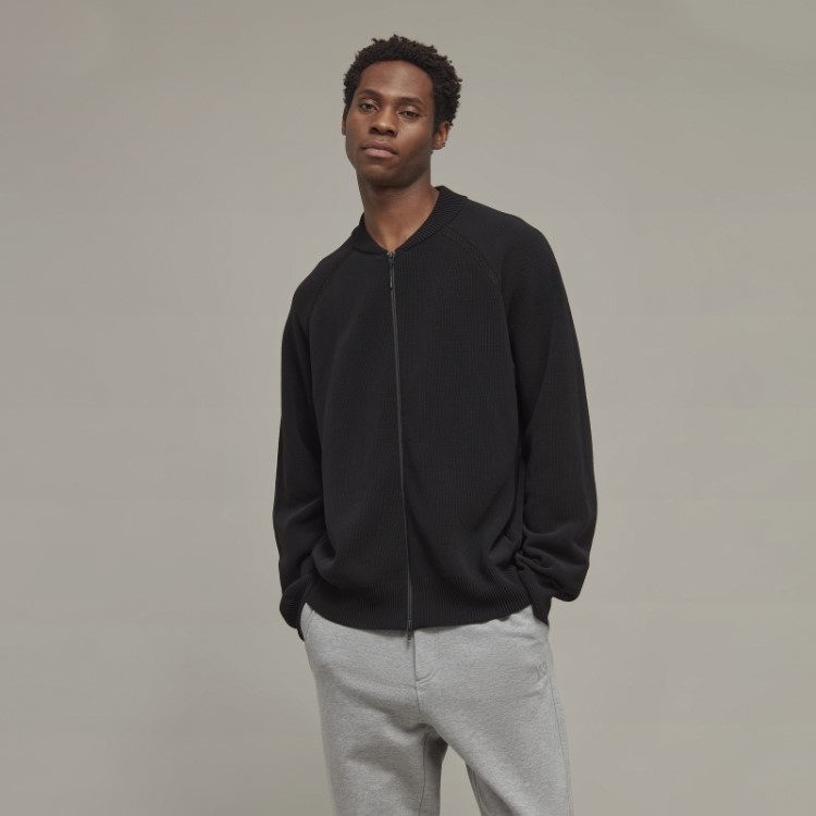 Suéter Clássico De Malha Adidas Y-3 Com Zíper Completo