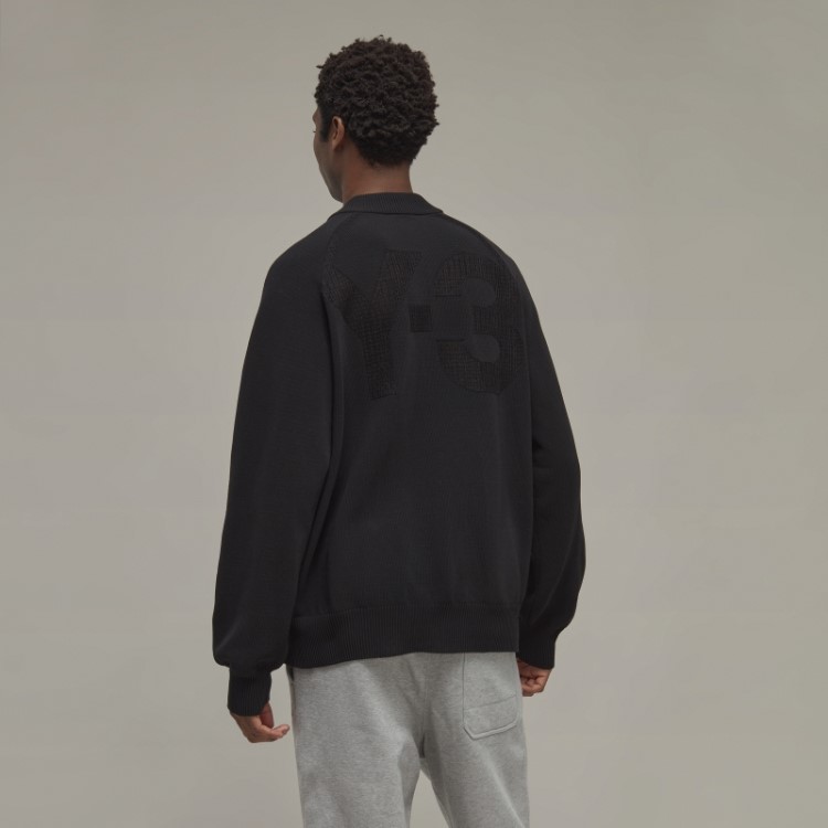 Suéter Clássico De Malha Adidas Y-3 Com Zíper Completo