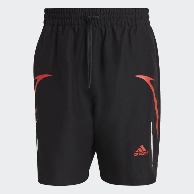 Bermuda Adidas Preta Colorida Colorblock