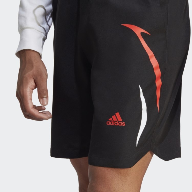 Bermuda Adidas Preta Colorida Colorblock