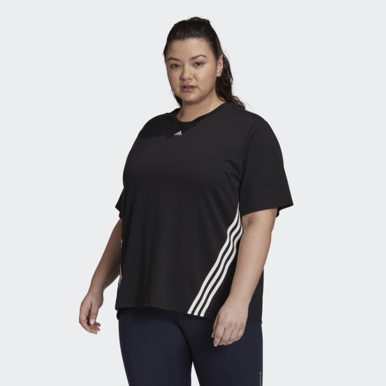 T-shirt Com As 3 Riscas Train Icons (tamanho Grande) Preto Adidas