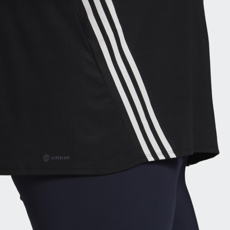 T-shirt Com As 3 Riscas Train Icons (tamanho Grande) Preto Adidas