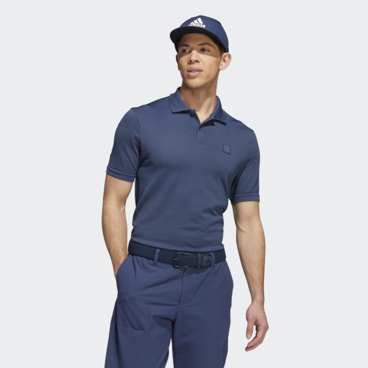 Adidas Marinho Go-to Camisa Polo Sem Costura