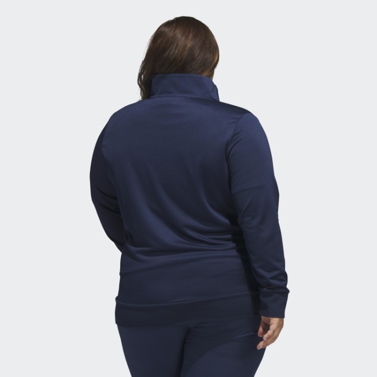 Jaqueta Adidas Texturizada Com Zíper Completo (plus Size) Azul Marinho