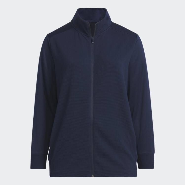 Jaqueta Adidas Texturizada Com Zíper Completo (plus Size) Azul Marinho