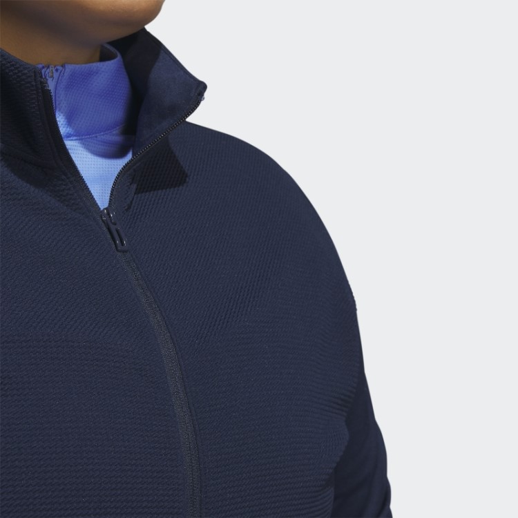 Jaqueta Adidas Texturizada Com Zíper Completo (plus Size) Azul Marinho