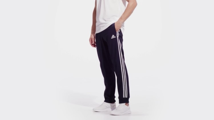 Ink Adidas Aeroready Essentials Calça Com As Três Listras Trançada Com Punho Cônico