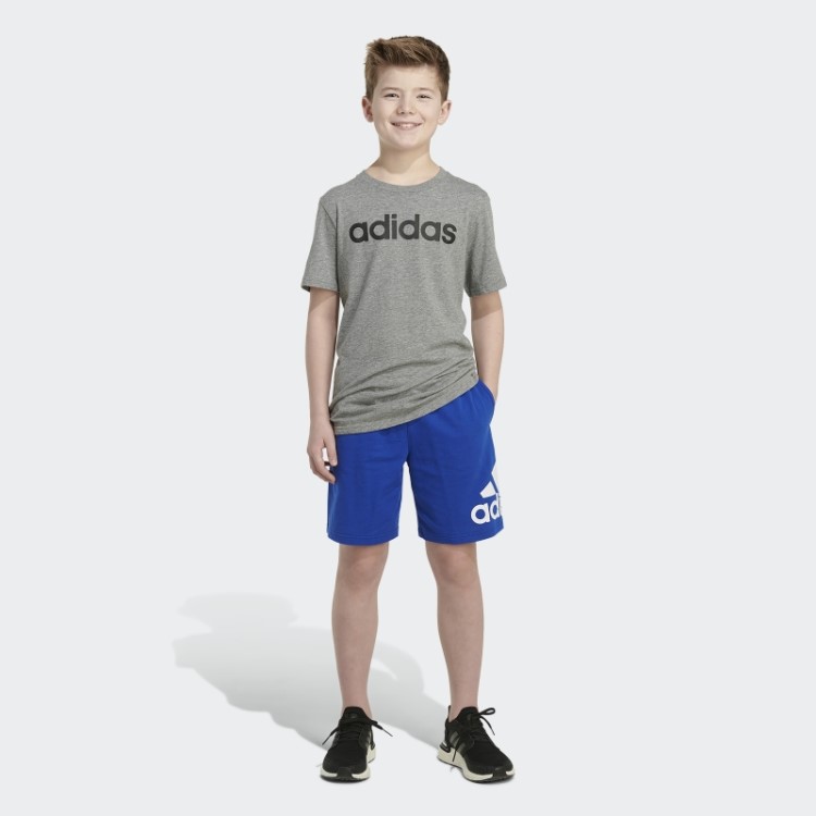 Adidas Royal Blue Essential French Terry Distintivo De Shorts Esportivos