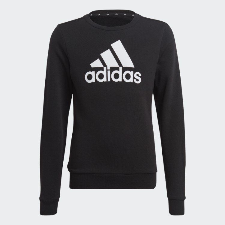 Adidas Essentials Moletom De Algodão Com Logo Grande Preto