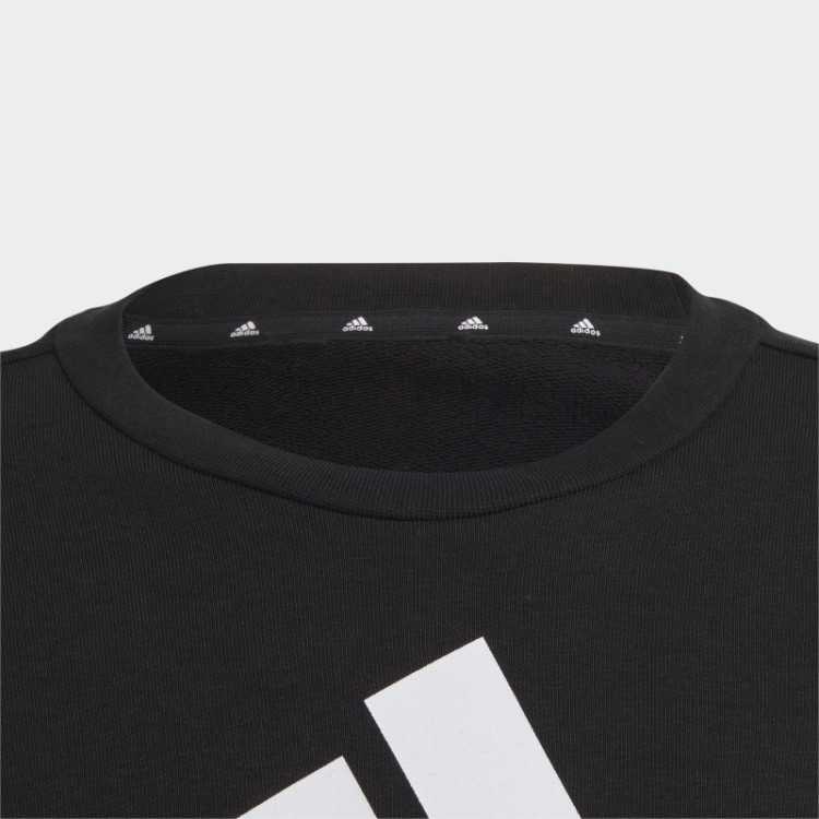 Adidas Essentials Moletom De Algodão Com Logo Grande Preto