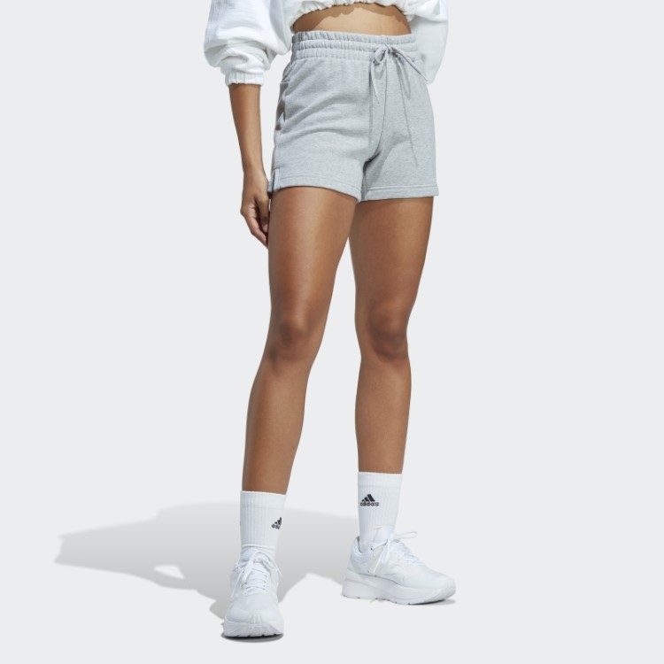 Short Cinza Médio Adidas Essentials Linear French Terry
