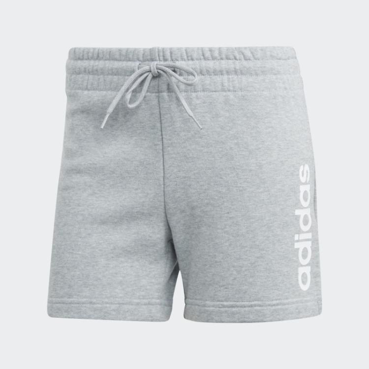 Short Cinza Médio Adidas Essentials Linear French Terry
