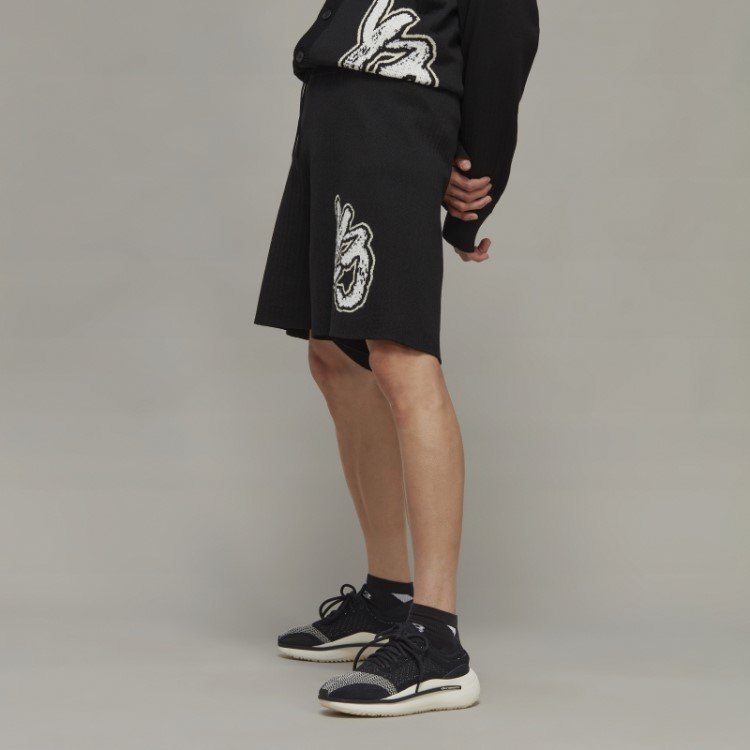 Bermuda De Tricô Com Logo Y-3 Adidas