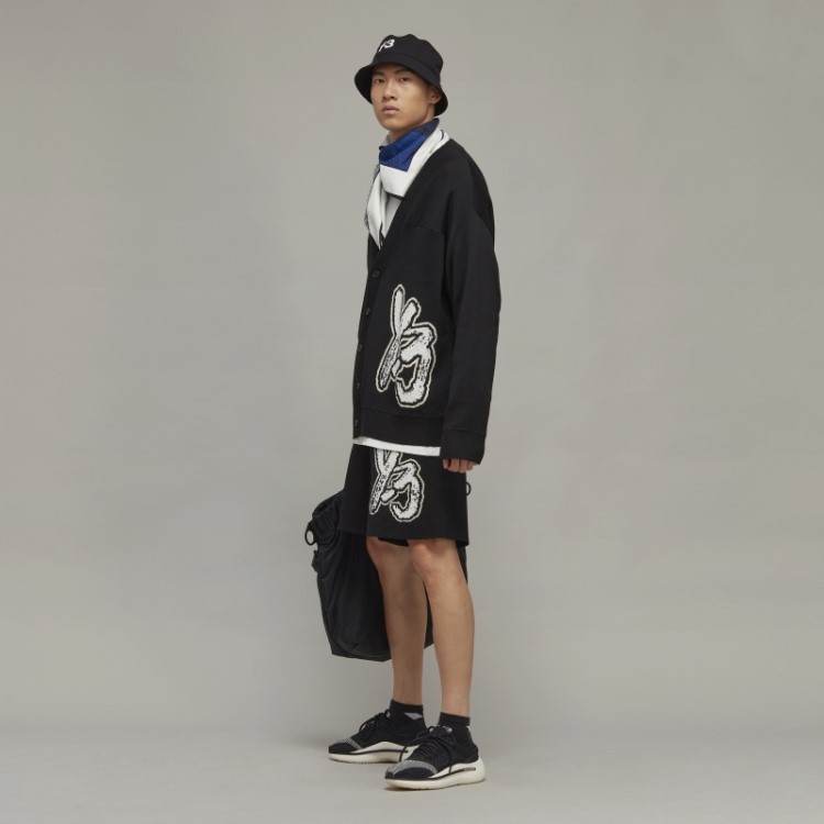 Bermuda De Tricô Com Logo Y-3 Adidas